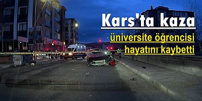 Kars'ta kaza üniversite öğrencisi hayatını kaybetti