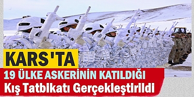Kars'ta Kış Tatbikatı Gerçekleştirildi