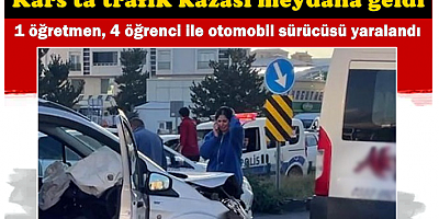  Kars'ta Öğrenci Servisi Kaza Yaptı