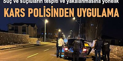 Kars'ta polis ekiplerinden şok uygulama