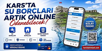 Kars’ta Su Borçları Artık Online Ödenebilecek
