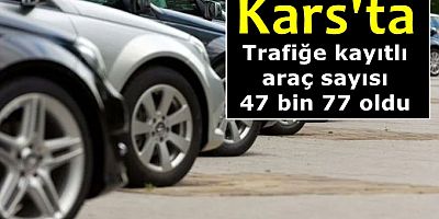 Kars'ta trafiğe kayıtlı araç sayısı 47 bin 77 oldu
