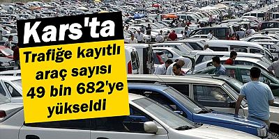 Kars'ta trafiğe kayıtlı araç sayısı 49 bin 682'ye yükseldi