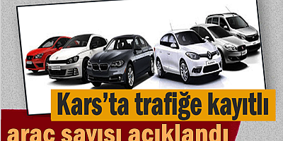 Kars’ta trafiğe kayıtlı araç sayısı açıklandı