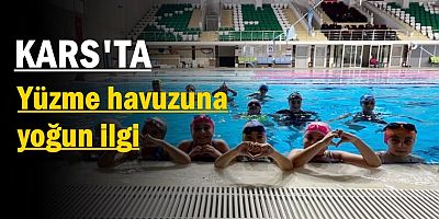 Kars'ta yüzme havuzuna yoğun ilgi