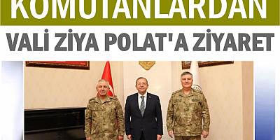 Komutanlardan Vali Ziya Polat'a ziyaret