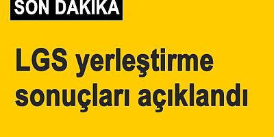 LGS yerleştirme sonuçları açıklandı