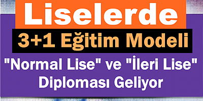 Liselerde 3+1 Eğitim Modeli