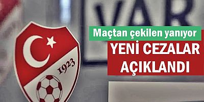 Maçtan çekilen yanıyor: TFF yeni cezaları açıkladı