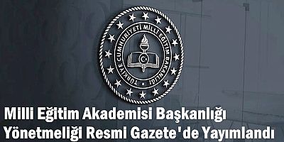 Milli Eğitim Akademisi Başkanlığı Yönetmeliği Resmi Gazetede Yayımlandı