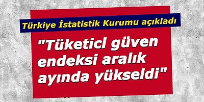 Tüketici güven endeksi aralık ayında yükseldi