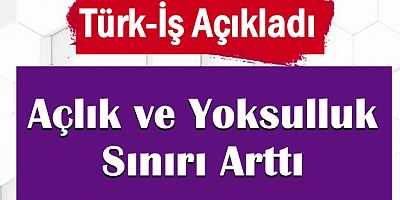 Türk-İş Açıkladı: Açlık ve Yoksulluk Sınırı Arttı