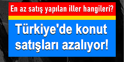 Türkiye'de konut satışları azalıyor! En az satış yapılan iller hangileri?