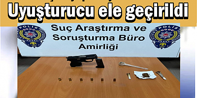Üzerinden uyuşturucu ve silah çıkan 2 kişi gözaltına alındı