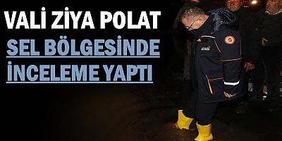 VALİ ZİYA POLAT, SEL BÖLGESİNDE İNCELEMELERDE BULUNDU