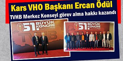 VHO Başkanı Ödül TVHB Merkez Konseyi görev alma hakkı kazandı