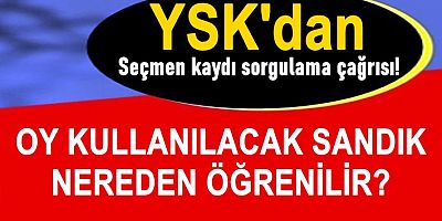 YSK'dan seçmen kaydı sorgulama çağrısı!