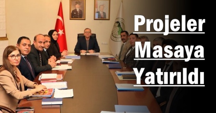 Vali Ziya Polat Başkanlığında Projeler Masaya Yatırıldı